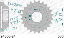 AFAM Tandwiel Voorzijde 24T - 530